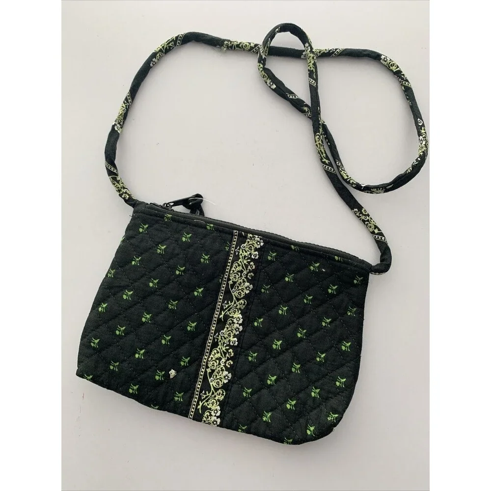 Taylor Lane Black Quilted Fabric Small Purse NWT
